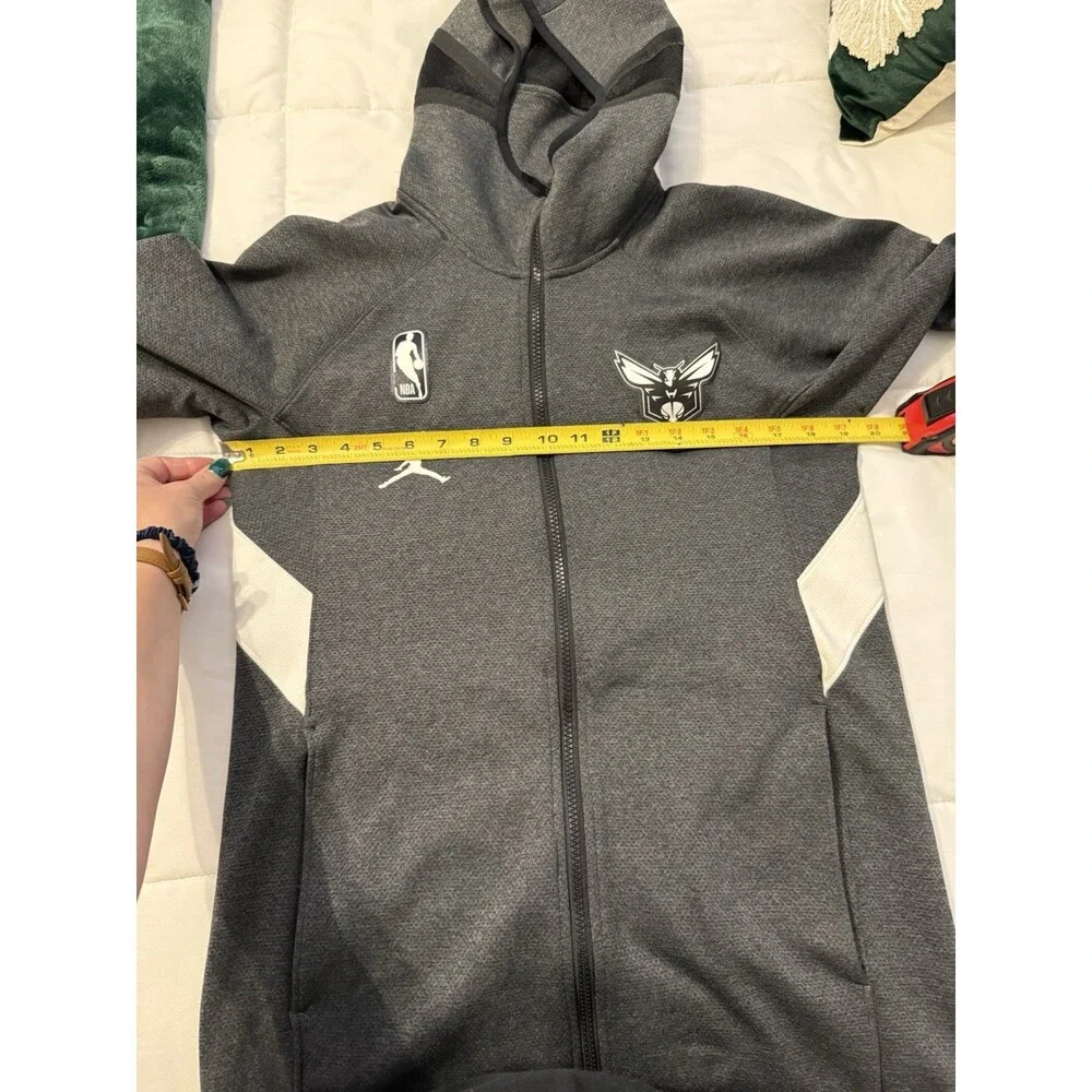 NBA Charlotte Hornets Basketball Full Zip Hooded Jacket Dri-Fit Jordan Small S